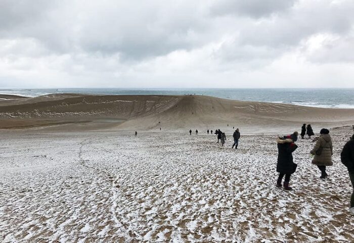 鳥取砂丘 うっすら雪化粧