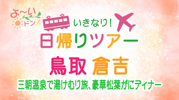 よーいドン いきなり日帰りツアー 鳥取 倉吉市