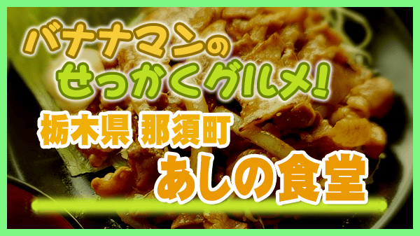 バナナマンのせっかくグルメ 栃木県 那須町 ムロツヨシ あしの食堂