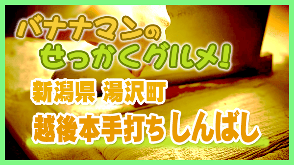 バナナマンのせっかくグルメ 新潟県 湯沢町 越後本手打ち しんばし