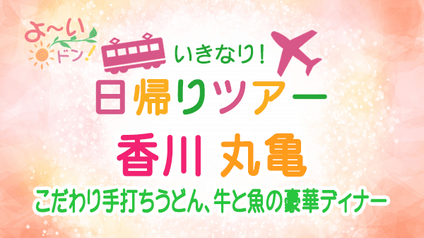 よーいドン いきなり日帰りツアー 香川県 丸亀市