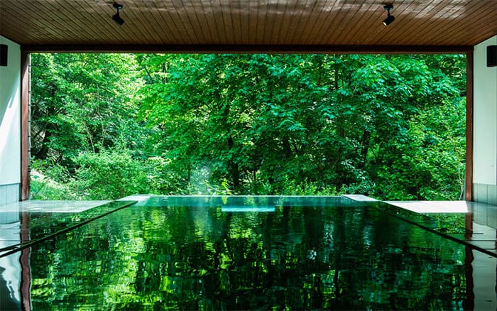 長野 松本市 扉温泉 明神館 立ち湯