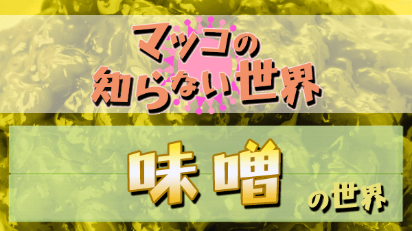 マツコの知らない世界 味噌