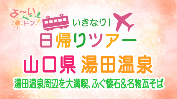 よーいドン いきなり日帰りツアー 山口 湯田温泉