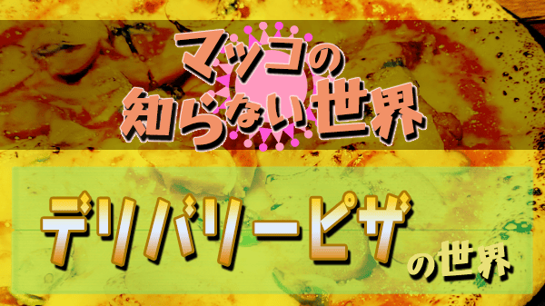 マツコの知らない世界 デリバリー ピザ