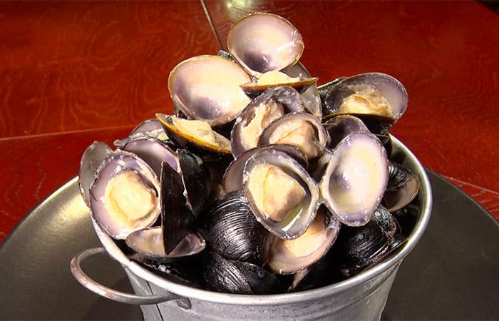 鳥取県 湯梨浜町 はわい温泉 笑酒 繁じょう 鬼蜆のバケツバター炒め