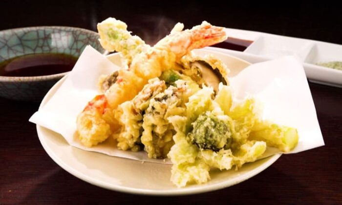 静岡 沼津 うなぎ料理 村上 静岡野菜と鰻の天ぷら盛り合わせ