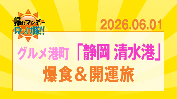 帰れマンデー 静岡県 清水市 清水港 グルメ 開運 久能山東照宮