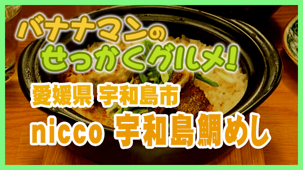 バナナンマンのせっかくグルメ 愛媛県 宇和島市 バター醤油鯛めし nicco 宇和島鯛めし