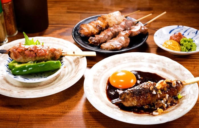 ベスコングルメ 東京 北区 十条 もつ焼 碁ゑん 串焼き 3種の薬味